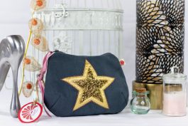 pochette brodee etoile